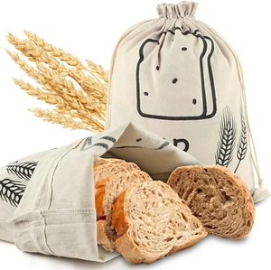 Reusable Bread Bags for Homemade Bread – 2 Pack Extra Large Linen Bread Bags ... - Picture 1 of 1
