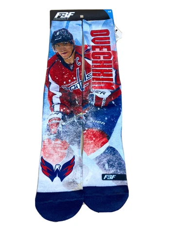 Washington Capitals Ovechkin Mens NHL Crew Socks Large New AR186 Cover