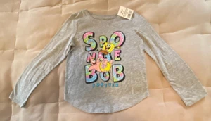 NWT Nickelodeon SpongeBob SquarePants Girls Long Sleeve Graphic T Shirt Size S - Picture 1 of 7
