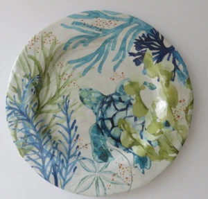 Sea Turtle Plate Melamine by Sigrid Olsen Green Blue New - Picture 1 of 6