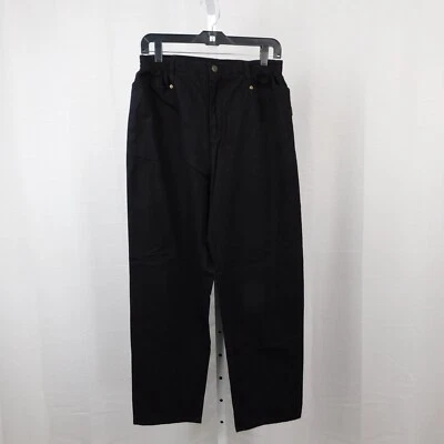 Y2K Blassport Elastic Waist Straight Leg Cotton Mom Jeans - 8 Short, Black #8732 - Image 1 of 4