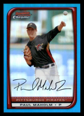 2008 Bowman Chrome Blue Refractors #17 Paul Maholm /150 - Image 1 of 2