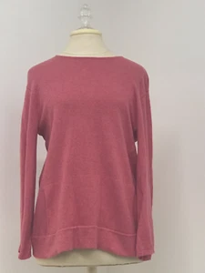 Pure J Jill Womens Cashmere Blend Marled Kangaroo Pocket Sweater, Pink, XS - Picture 1 of 7