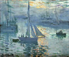 Sunrise Marine Sailboats 1873  Impressionism Painting By Claude Monet Repro