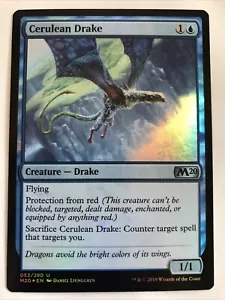 Juego de núcleos Magic The Gathering 2020 Cerulean Drake Foil 053/280 casi nuevo - Imagen 1 de 2