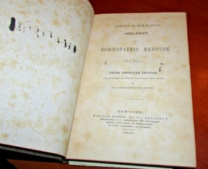 Organon of Homeopathic Medicine by Samuel Hahnemann New York 1849, 3RD AM ED - Foto 1 di 8