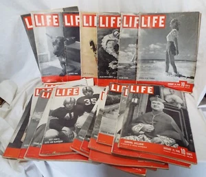 20 Old 1946 Assorted LIFE MAGAZINE Politics Circus Baseball Football NICE ADS - Bild 1 von 14