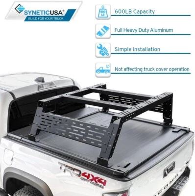 For 2007-21 Toyota Tundra 6.5ft bed MR Retractable Tonneau Cover w/Utility Rack - Image 1 of 4