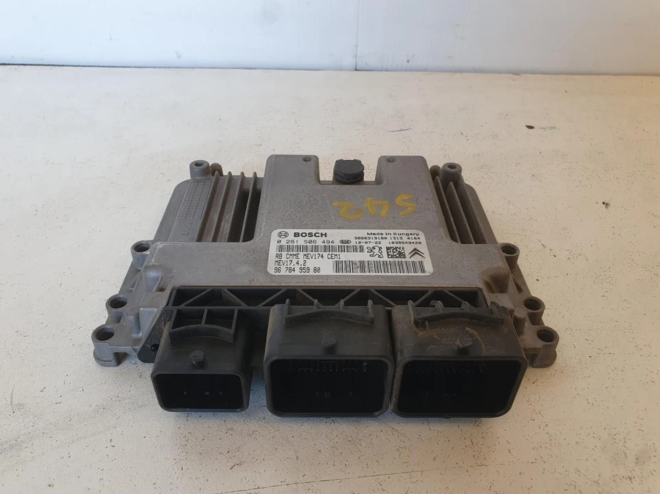 PEUGEOT 208 ENGINE ECU, 1.6, PETROL, 9678495980 0261S06494, A9, 10/12-05/15  - Image 1 of 4