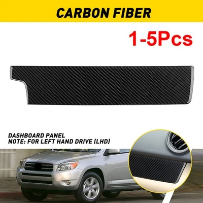 1-5X Cubierta de panel de tablero interior de fibra de carbono para Toyota RAV4 2006-2013 Foto 1 de 4