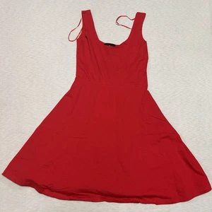 NEW Angie Sleeveless Solid Red Mini Dress Size Large Thick Straps - Picture 1 of 5