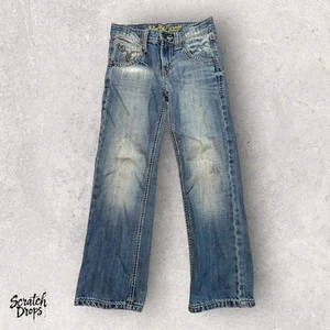 Rock 47 Denim Wrangler Slim Bootcut Jugend Jeans Gr. 26 x 24 Classic Blue Wash - Bild 1 von 4