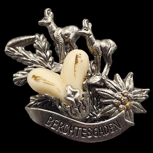 Vintage Berchtesgaden Kunstzähne Pin Oktoberfest Hutabzeichen Germany Souvenir Brosche - Bild 1 von 5