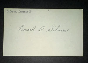 1944 PIRATEN: Len Gilmore, signiert 3x5, gestorben 2011 - Bild 1 von 1