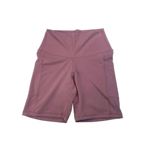 Colorfulkoala Purple Mid-rise Activewear Pockets Workout Yoga Biker Shorts Sz M - Picture 1 of 3