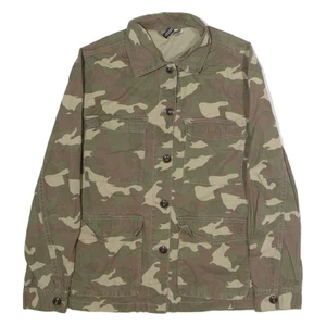 H&M DIVIDED Womens Military Jacket Green Camouflage UK 8 - Picture 1 of 6