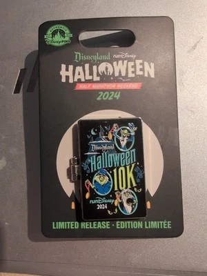 Broche Disneyland Run 2024 Half Marathon 10K Haunted Mansion Halloween articulado LR - Imagem 1 de 3