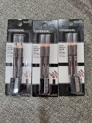 COVERGIRL EASY BREEZY BROW EYE PENCIL RICH BROWN #505 LOT OF 3 - Image 1 of 2