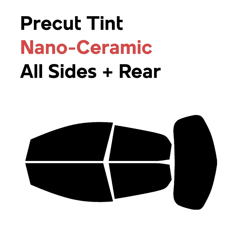 预切车窗膜汽车纳米陶瓷任何色调适用于马自达 2 2011 - 2014 — 第 1/4 张图片