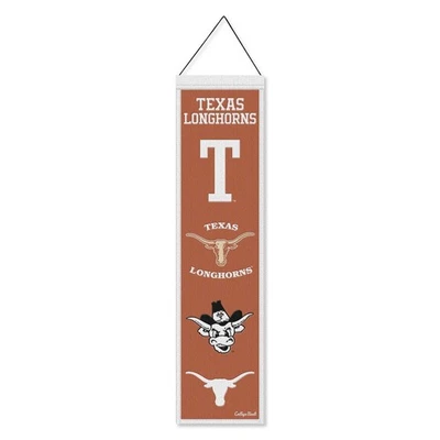 Banner colgante bordado de lana vertical Texas Longhorns Evolution 8x32 pulgadas Foto 1 de 4