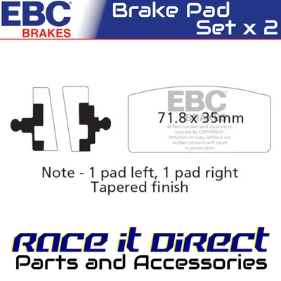 Brake Pads for BMW R 60 TIC DOUBLE DISC 1978-1982 Front Semi Sintered EBC - Image 1 of 4