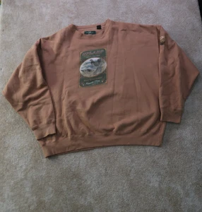 Orvis Crew Neck Sweater Men's 2XL Brown Pullover Outdoor hiking - Picture 1 of 8
