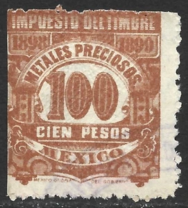 Mexico 1898 METALES PRECIOSOS Revenue Tax Precious metal prod. and sale #MP 16 - Picture 1 of 1