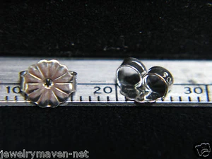 PAR DE 6 mm Peso Medio Fricción Sólido Platino 950 Pendientes Push Backs Tuercas EE. UU. - Imagen 1 de 6