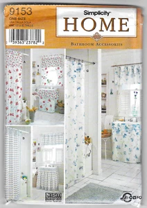 Simplicity 9214 Home Decor BATHROOM ACCESSORIES Curtains Sewing Pattern UNCUT - Picture 1 of 2