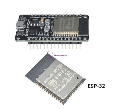 Espressif ESP-WROOM-32 ESP 32 ESP 32S IoT Wifi Wlan BLE Module Mit Adapter Board • 1.20€