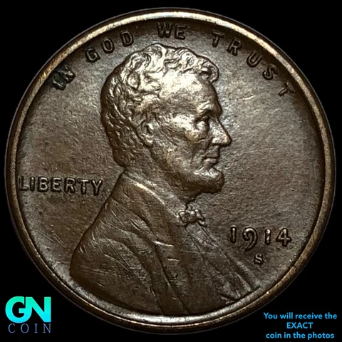 1914 S Lincoln Cent Wheat Penny  #E8601 Cover