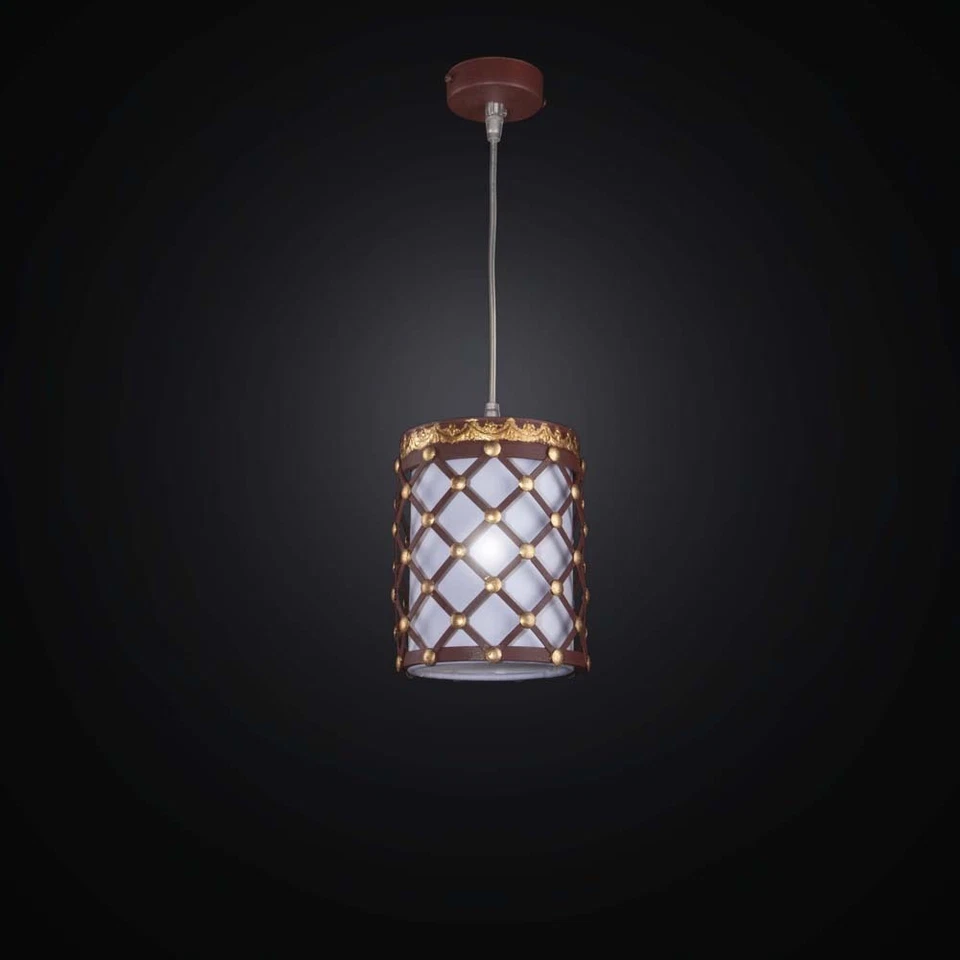 Lámpara de araña contemporánea en hierro forjado y tela con 1 luz BGA 2541/P14 Foto 1 de 1