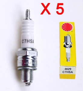 5 x JAPAN C7HSA Spark Plug 49cc-150cc Gy6 CHINESE SCOOTER PIT BIKE ATV Quad - Picture 1 of 3
