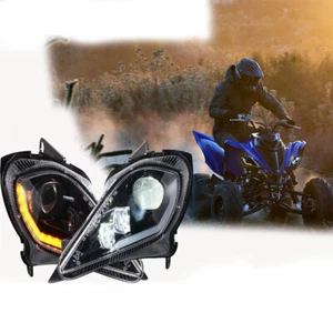 LED Headlights High/low Beams For 2004-2024 YAMAHA YFZ 450 RAPTOR 700 700R - Picture 1 of 7