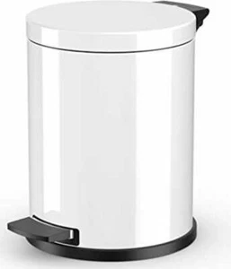 Hailo Waste bin, Metal, White, 28 x 28 x 36 cm 12-15 L - Picture 1 of 4