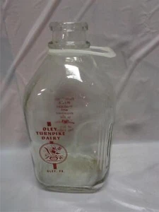 Vintage - Glas Milchflasche von Oley Valley Turnpike Dairy - Oley PA - 1/2 Gallone - Bild 1 von 4
