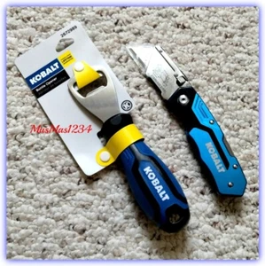 KOBALT Quick Change Folding Lockback Utility Knife+ Bottle Opener Nice Gift Idea - Picture 1 of 8