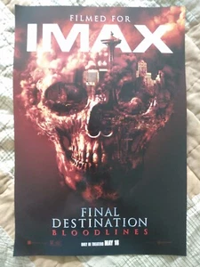 Final Destination 6 Bloodlines 2025.  Double sided IMAX poster 13" x 19" - Picture 1 of 2