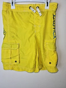Nautica Sportswear N83 Lined Drawstring Yellow Swim Trunks Boys Small (8) - Picture 1 of 7