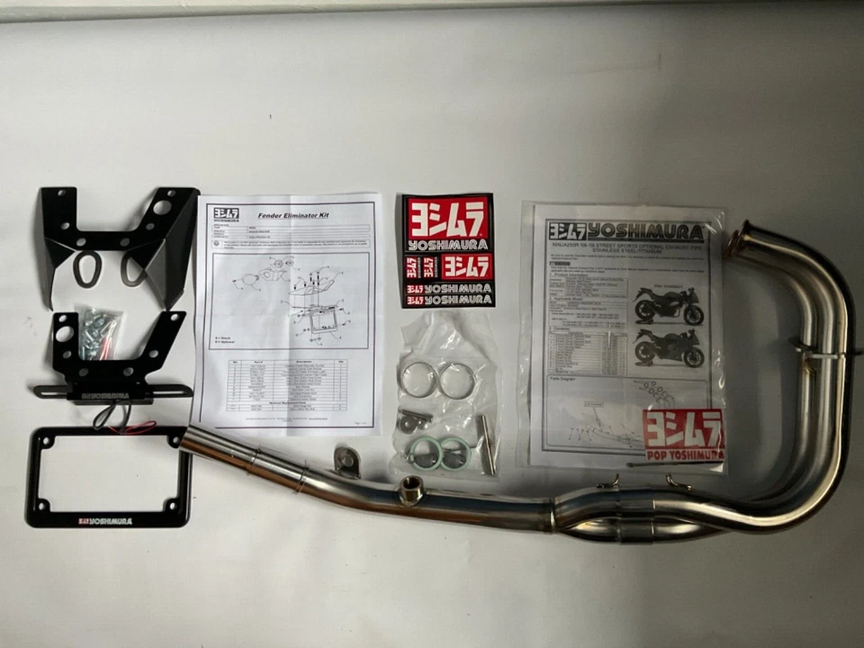 Juego de cabezales y kit eliminador de guardabarros Yoshimura Kawasaki Ninja 250R 2008-2012 Foto 1 de 4