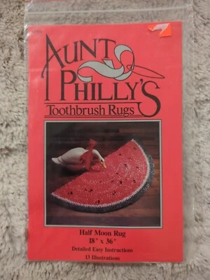 Aunt Philly's Toothbrush Rugs Half Moon Rug 18 X 36 Detailed Easy Instructions - Image 1 of 2