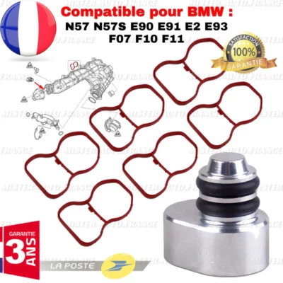 BOUCHON SUPPRESSION CLAPET ADMISSION + JOINT BMW N57 SERIE 5 F10 525D 530D 535D - Photo 1/4