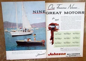 Johnson Javelin 30 1956 motor fueraborda anuncio en color original - Imagen 1 de 1