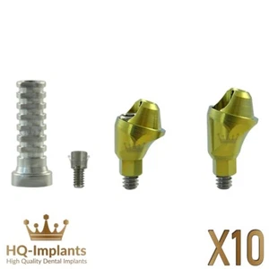 Q10 Angular 17° Multi Unit 1.4mm Screw Int Hex 2.0mm Titanium Sleeve Set Dental - Imagen 1 de 4