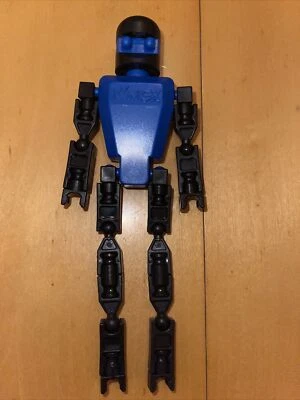 K'nex Robot Man Blue and Black with Blue Eyes Knex K-nex Poseable Vintage - Image 1 of 2