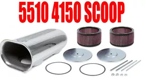 THE BLOWER SHOP 5510 4150 DUAL CARB SUPERCHARGER SCOOP W HARDWARE in stock now - Picture 1 of 2