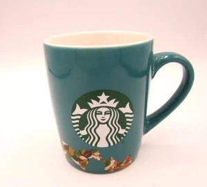 STARBUCKS 2020 TEAL GREEN CAMO CAMOUFLAGE DOGS SIREN Coffee Mug 10 oz NEW - Picture 1 of 6