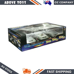 Welly 3 Set Back To The Future 1:24 Trilogy DeLorean Replica Diecast Car Model - Picture 1 of 1