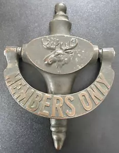 Antique Bronze Moose Lodge Door Knocker (7-1/4” H X 5-1/2” W) **FREE SHIPPING** - Picture 1 of 4