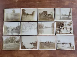 Kingman & Page Kansas Überschwemmungen & Sturmschäden Vintage C1890er Fotos - Bild 1 von 21